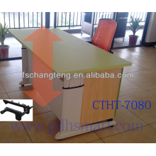 Mesa de jantar com altura ajustável Vincennes e mesa elétrica Martigues com altura ajustável e mesa de desenho Bobigny com altura ajustável